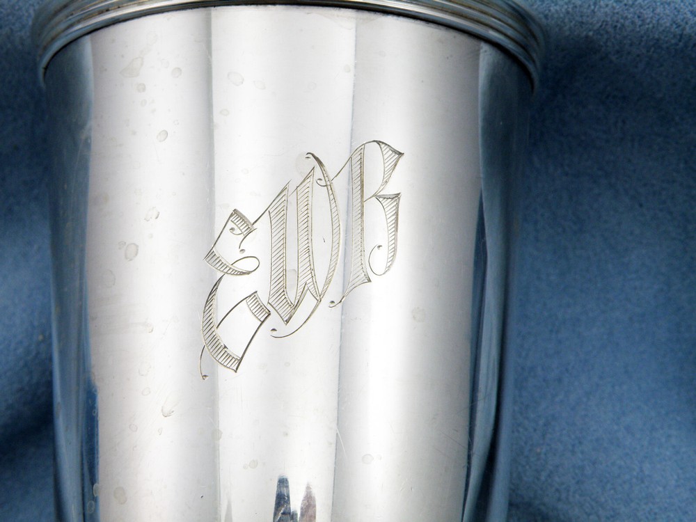 Vintage Manchester Solid Sterling Silver Derby Mint Julep Cup Monogrammed