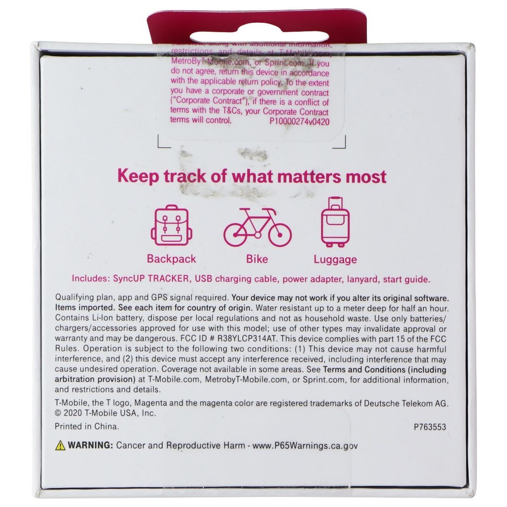T-Mobile SyncUp Tracker - GPS Tracker - 128MB / Black / Gray