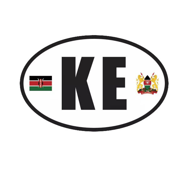 Kenya Oval Sticker Decal