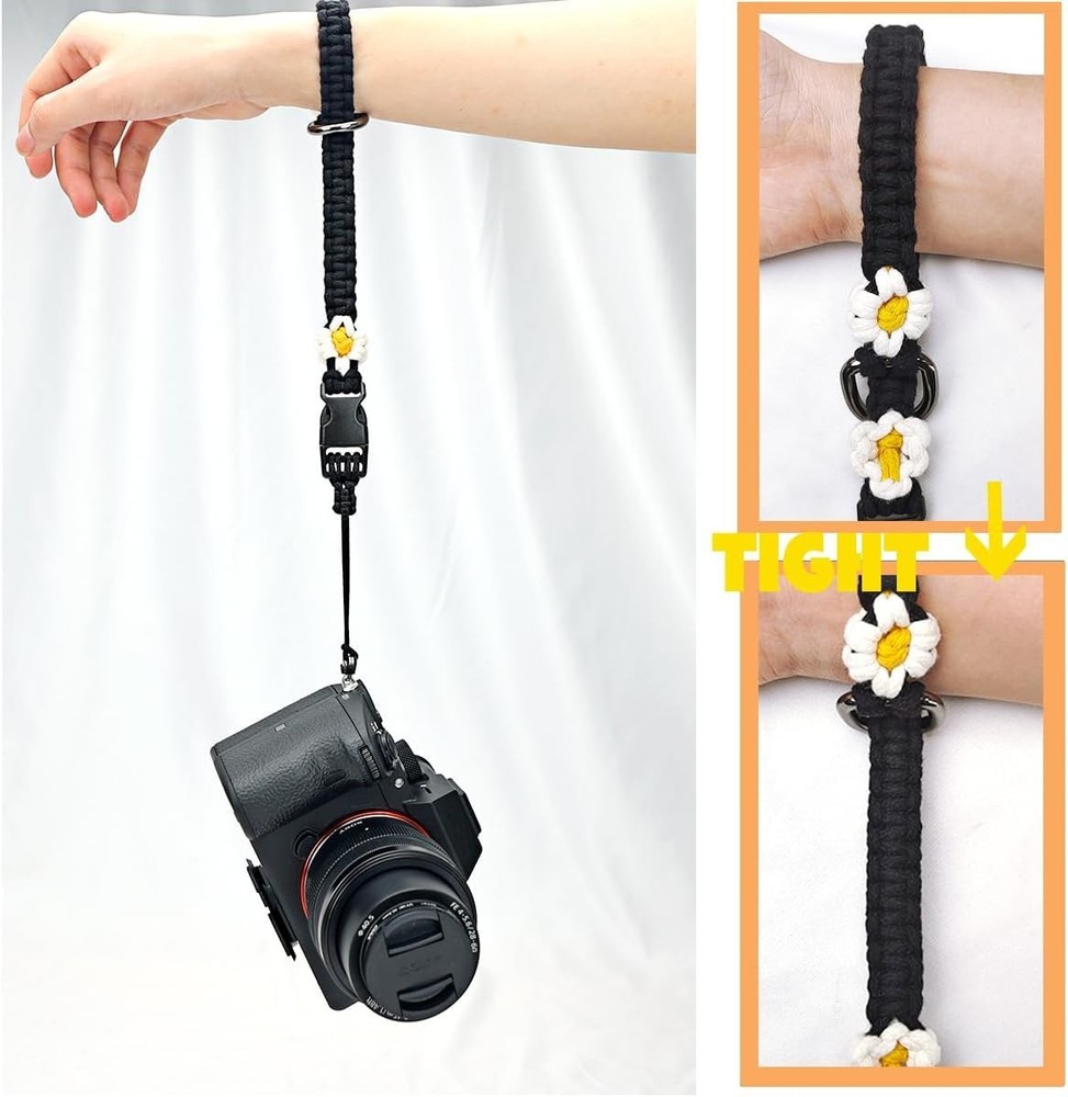 Camera Wrist Strap, Secure & Adjustable DSLR Camera Hand Strap, Sling, Lanyar...