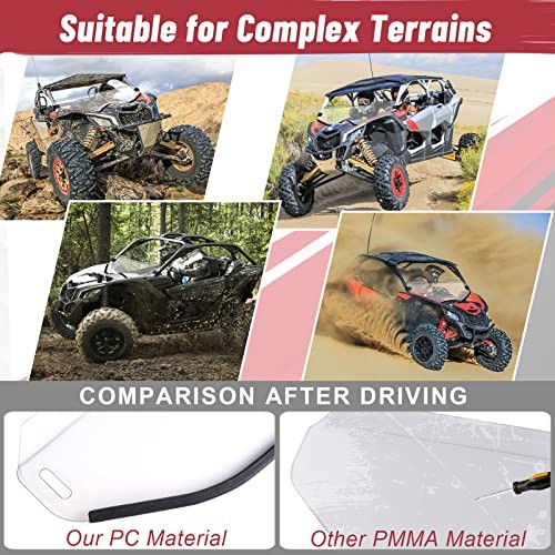 Maverick X3 Half Windshield - Scratch Proof X3 Windshield Compatible with Can