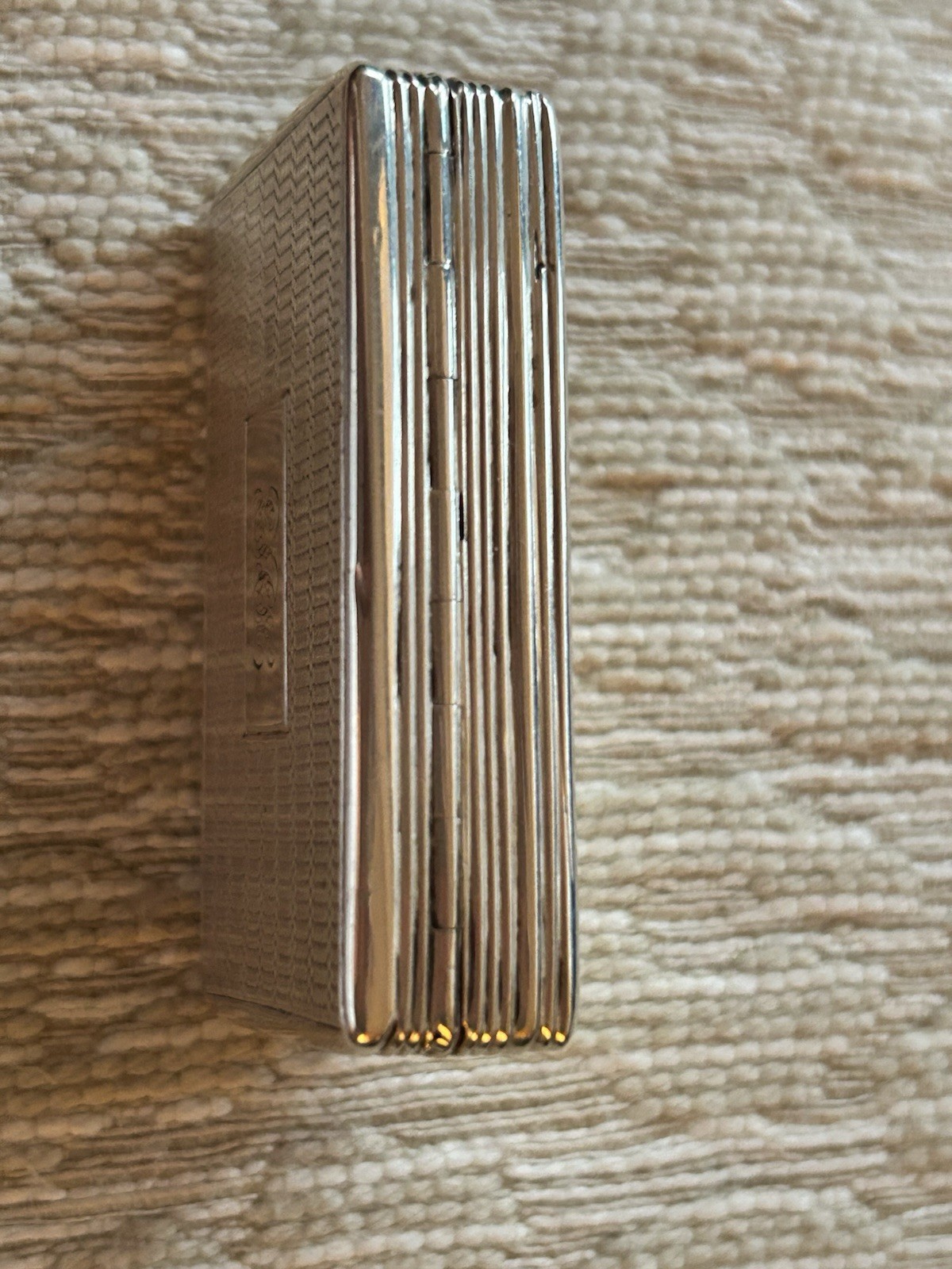 William IV Regency English Sterling Silver Snuff Box Made In 1835 In Birmingham