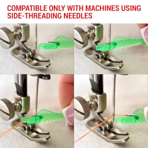 50 PCS Fish Type Needle Threader Pack: for Side-Threading Sewing Machines &