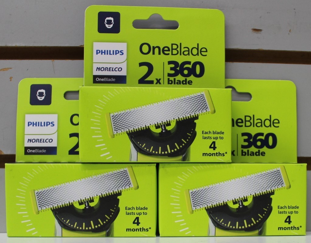 Lot Of 3 - Philips Norelco OneBlade 360 Replacement Blades 2 Per Pack = 6 Blades