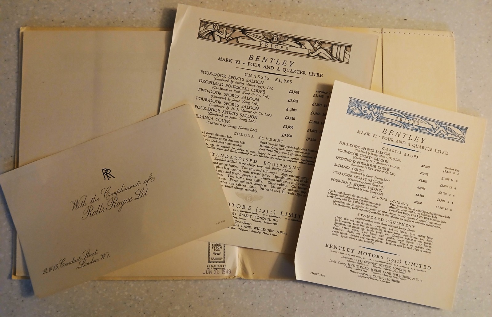 BENTLEY MARK VI - FOUR AND A QUARTER LITRE SILENT SPORTS CAR 1949