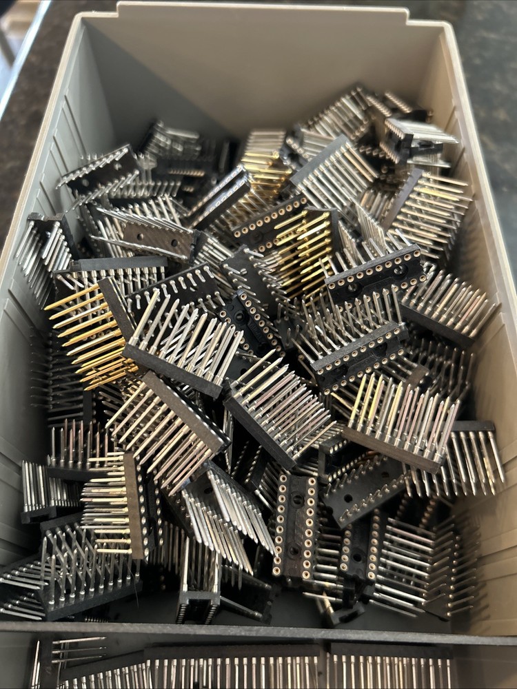 IC SOCKET, 20 PIN DIP SOCKET, WIRE WRAP, Screw Machine, Tin, Gold, 10 Pieces