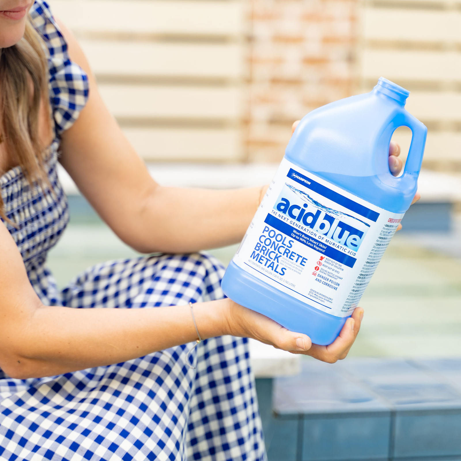 Champion Acid Blue Muriatic Acid for Removal of Stains on Driveways (4 Pack)