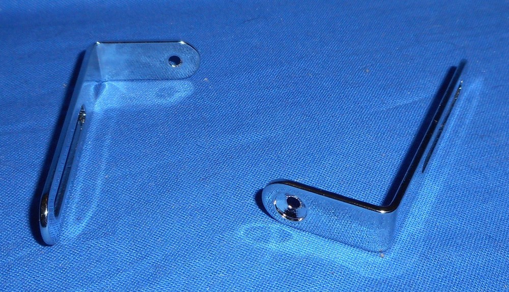 6 CHROME GUITAR ARCHED PICKGUARD BRACKETS new
