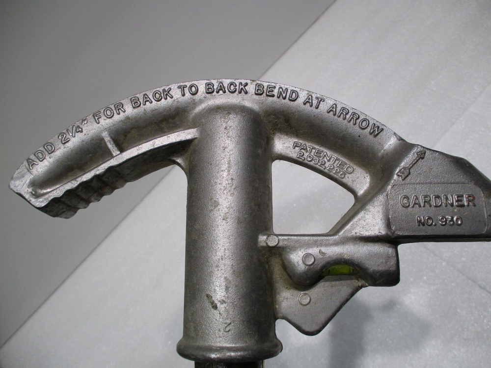 GARDNER 930 Conduit Pipe Bender 1/2" Thinwall