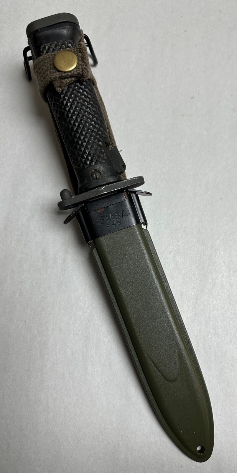 US GI M1 GARAND M5A1 BAYONET WITH M8A1 SCABBARD. SOLD "AS IS".