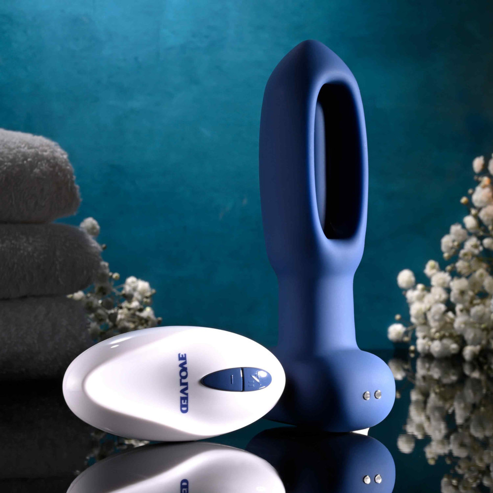 Remote Control Waterproof Vibrating Flapping Butt Plug Multi-speed Anal Vibrator