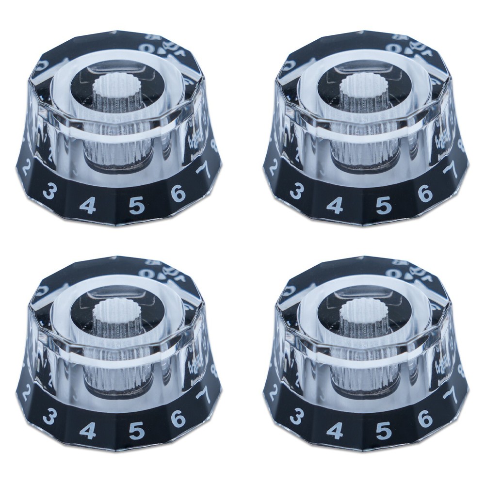 4Pcs Electric Guitar Knobs Speed Control Knobs for PRS/LP/SG/Les Paul Guitar BK