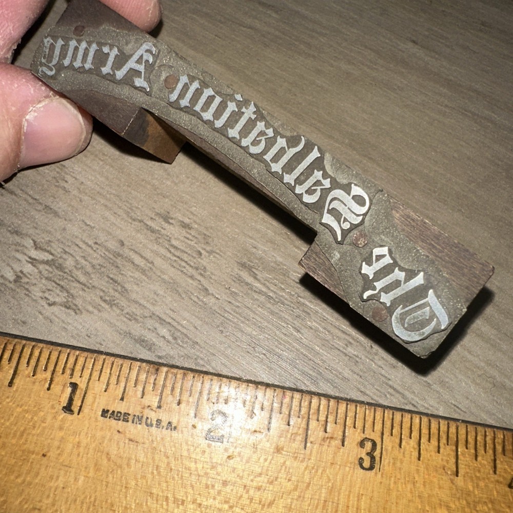 Printing Block “ The Salvation Army “￼