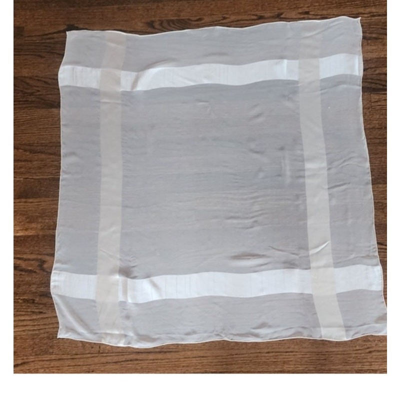 VTG 50s Christian Dior COLIFICHETS Scarf Cream Silk Square Rare Museum Archive