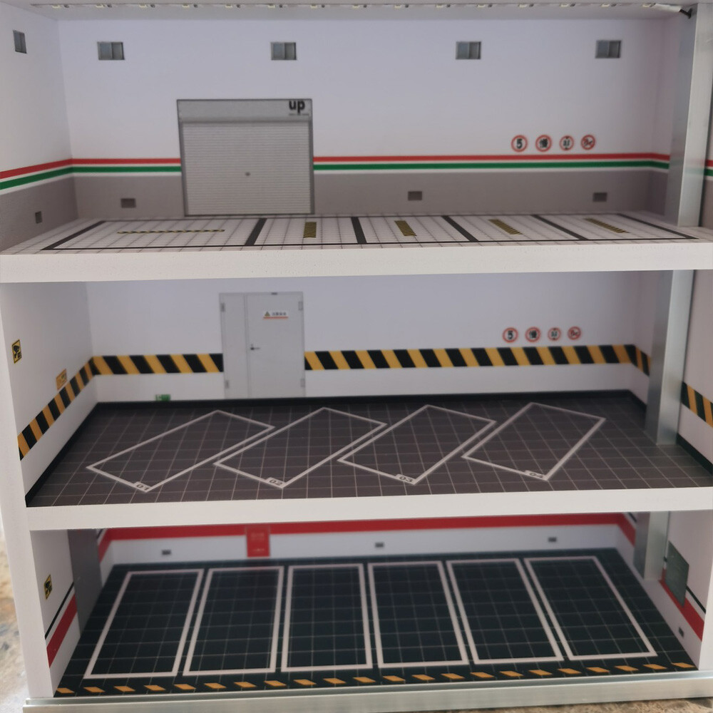 Diecast Model Car Display Case &LED Light For 1:64 3-Layer Model Display Cabinet