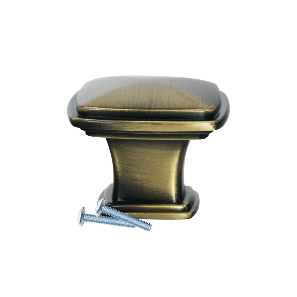 Temple Square Style Rustic Brass Kitchen Cabinet Knob 1-7/32" K01831RB