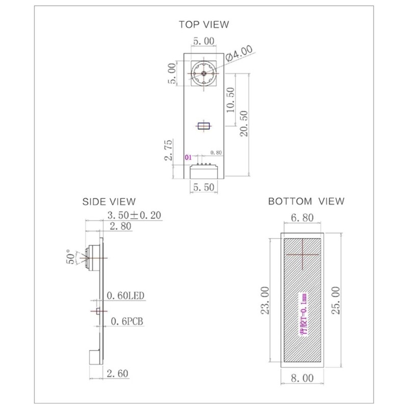 Convenient Laptop 300000 Pixel USB Camera Module with USB2.0 Interfaces