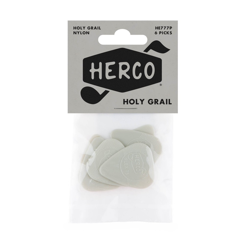 Herco Holy Grail Guitar Pick - 6 Pack Small, Grey