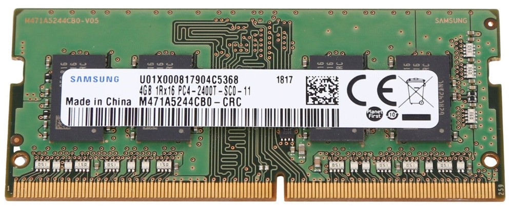 Memory Module; 4GB 1Rx16 PC4-2400T-SC0-11