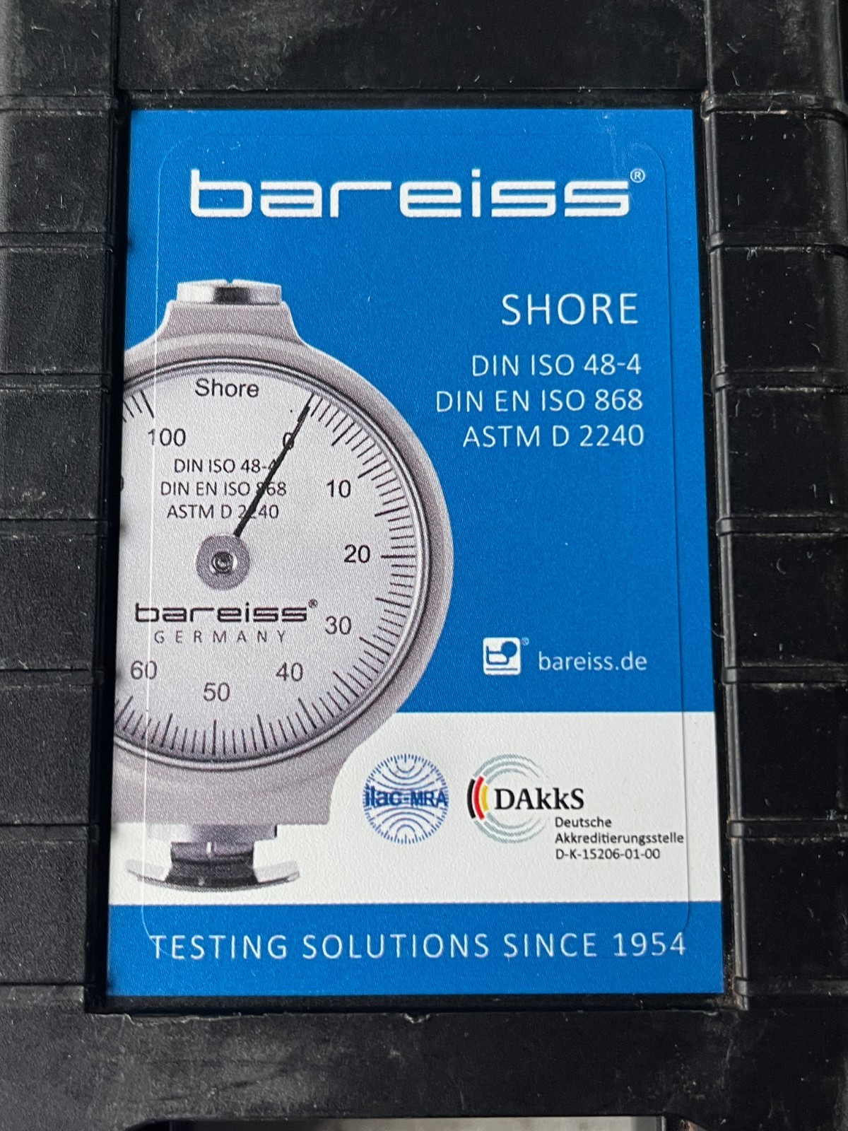Bareiss Shore Durometer Type D Dial - German Made - With Calibration Cert & Case