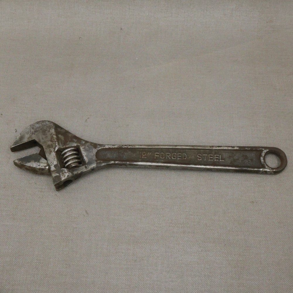 12in Adjustable Wrench Barn Wall Decor Rustic Heavy Patina