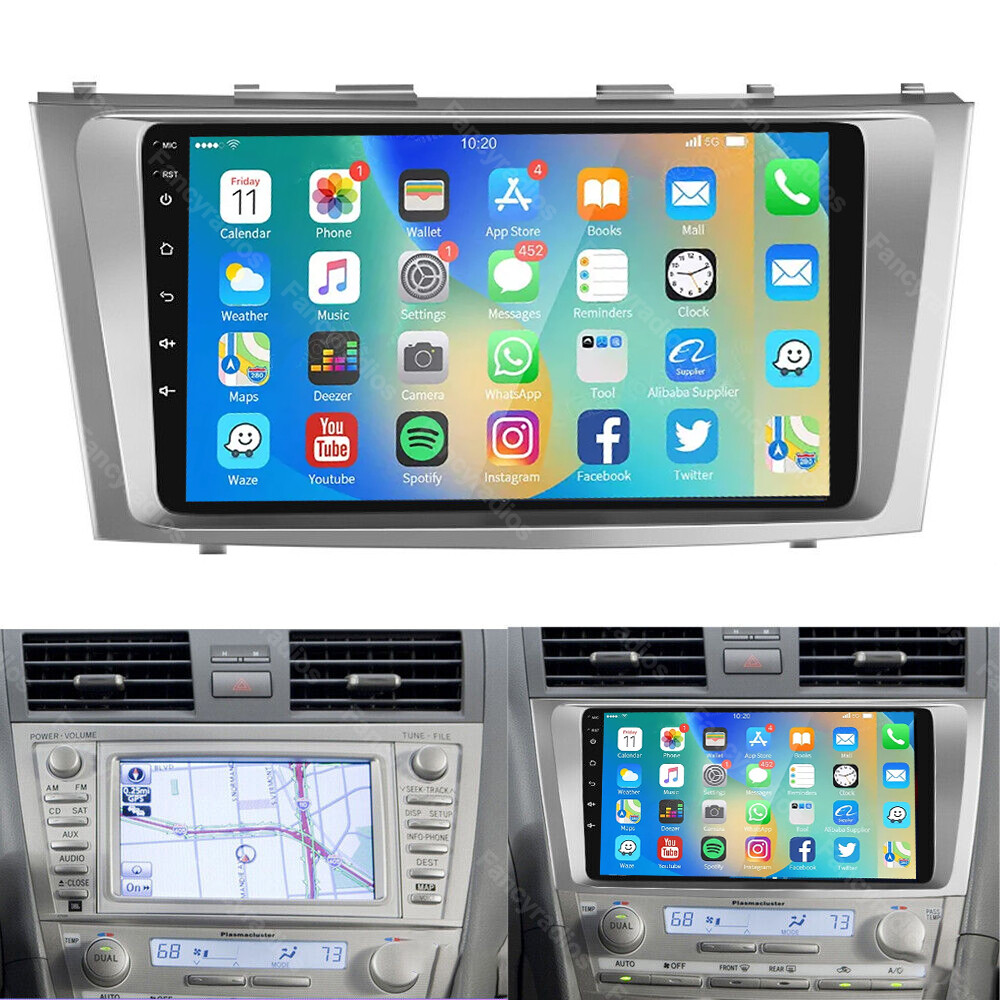For Toyota Camry 2007-2011 Android 15 Car Stereo Radio GPS Navi WIFI Carplay