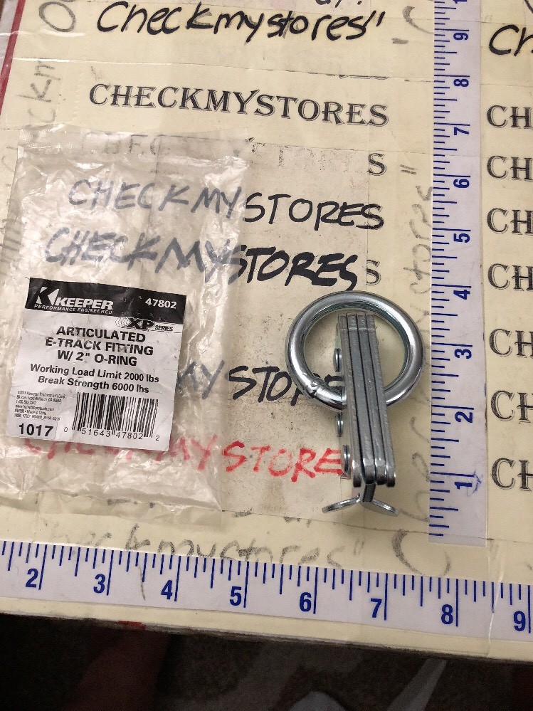 NEW KEEPER 47802 ARTICULATED E-TRACK FITTING W/2" O-RING