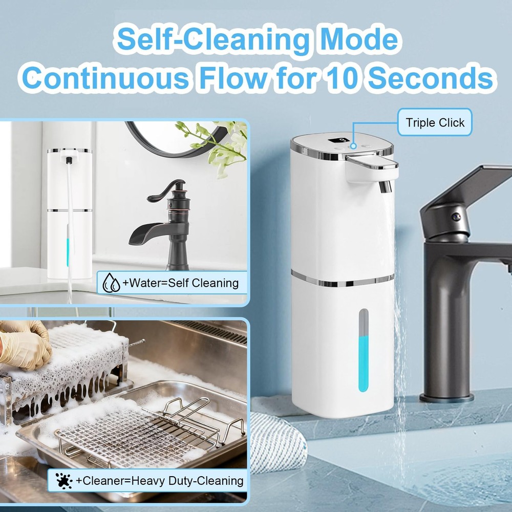 Automatic Foaming Soap Dispenser Touchless, USB Rechargeable Smart Hand Soap ...