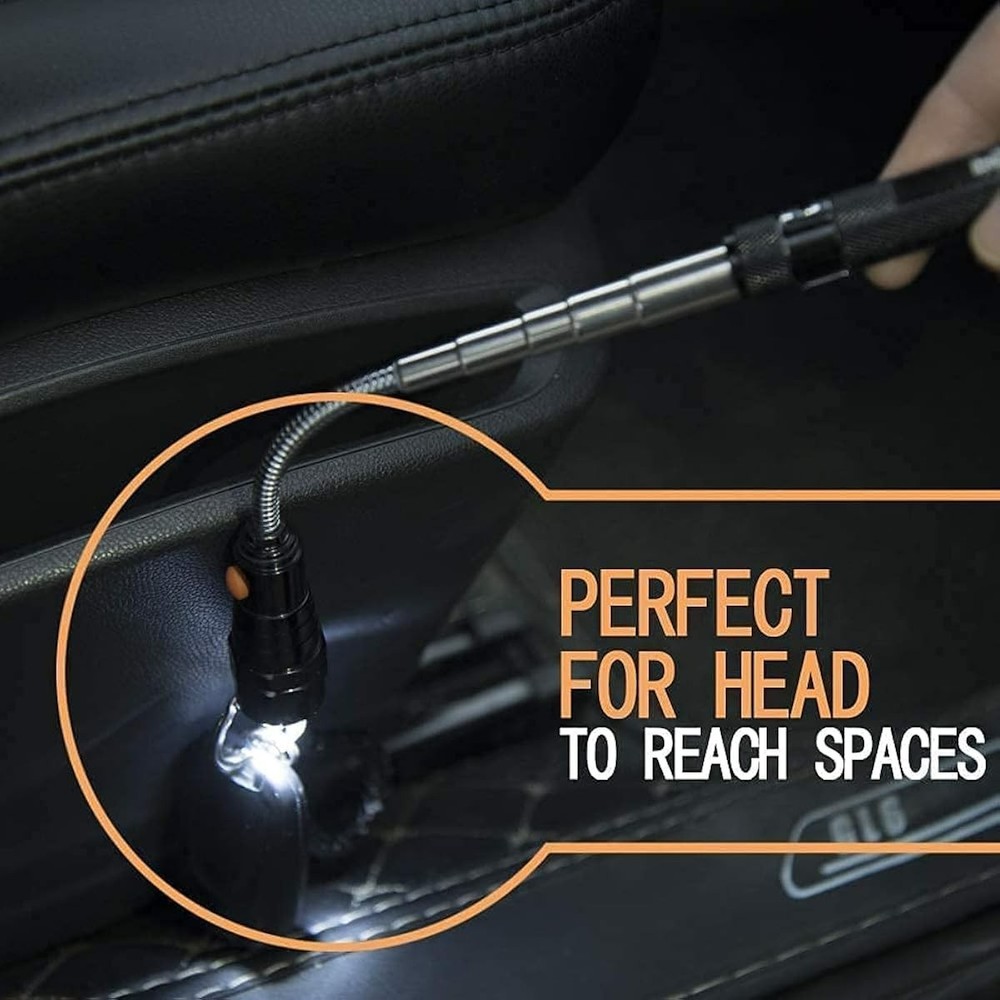 LED Magnetic Pickup Tools Telescoping Flashlights with Extendable Magnet Stick