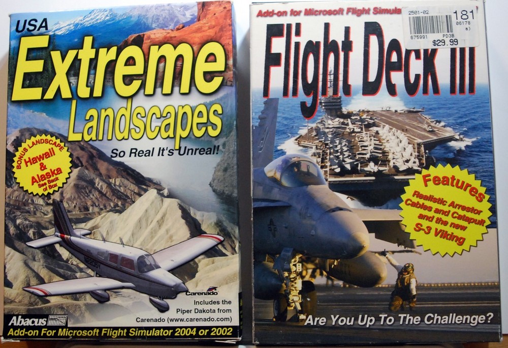 MS Flight Simulator 2004 - Extreme Landscapes (Sealed), Flight Deck III (Sealed)
