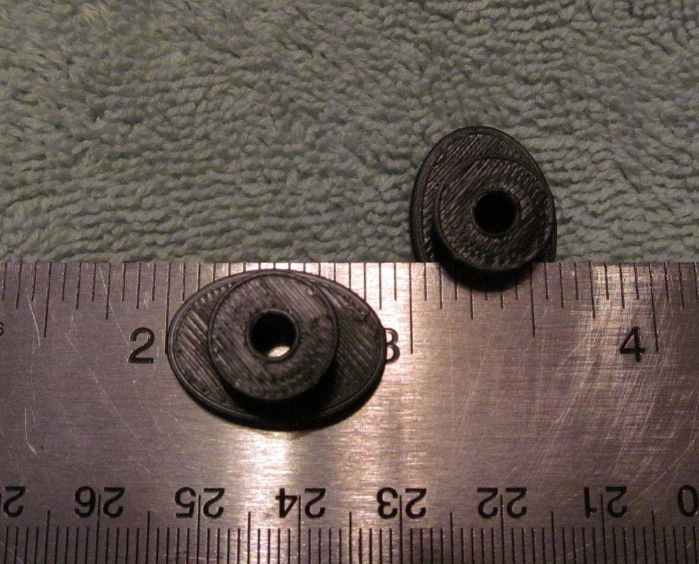 Guitar Strap Button with Oversized Head - Made in USA - Black 10pcs
