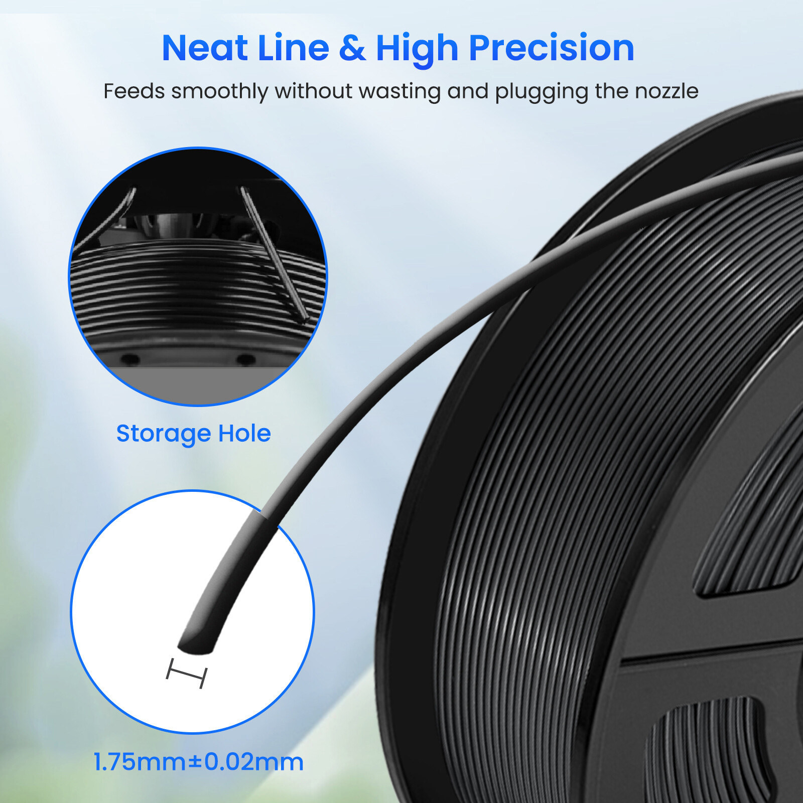 SUNLU 5×1KG PLA Matte PLA+ PLAMETA PETG SILK ABS 3D Filament Combo