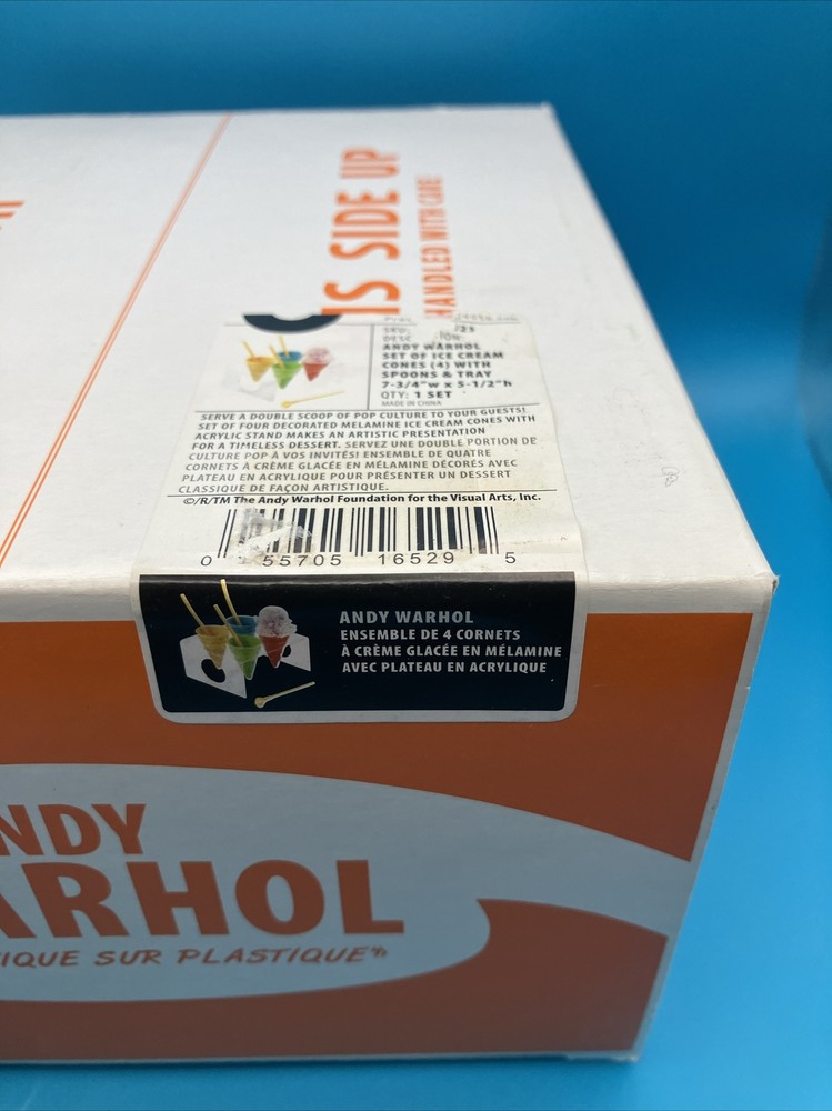 NEWRare Andy Warhol Fantastic In Plastic Ice Cream Cone Complete. Set