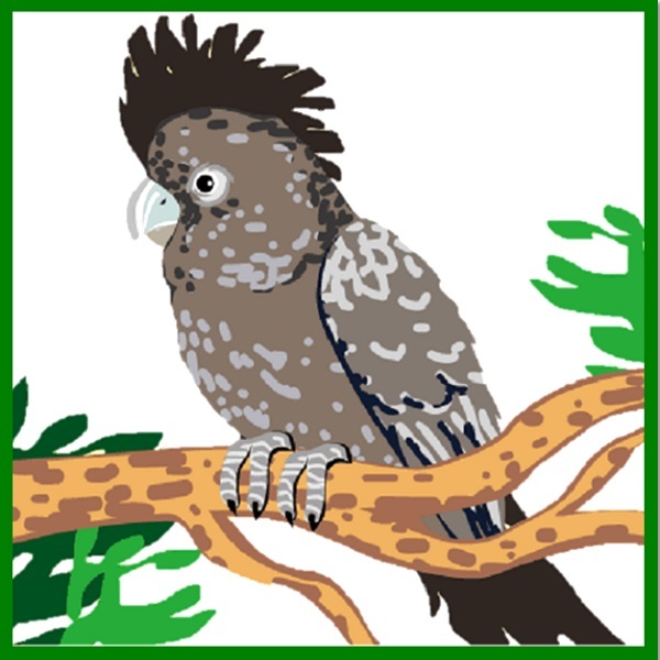 30 Custom Grey Tropical Bird Personalized Address Labels