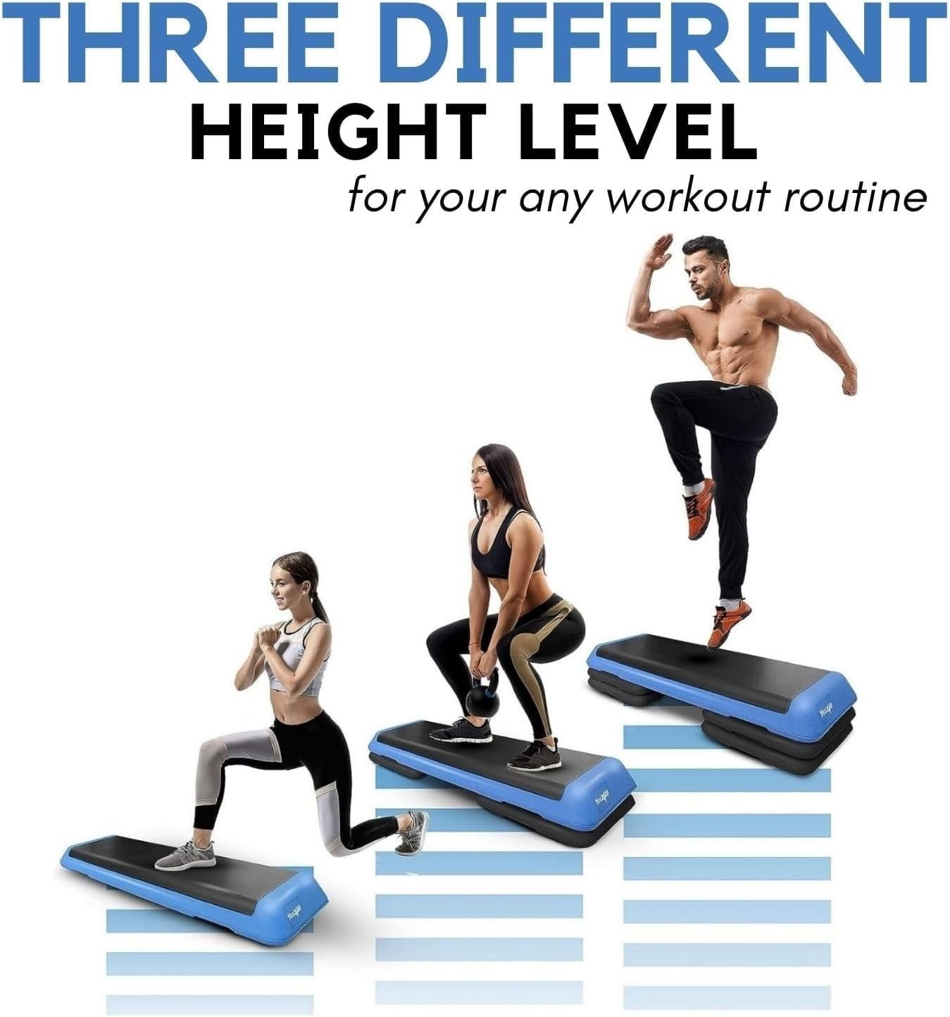 Yes4All Aerobic Step Platform Adjustable 42.5" x 16"