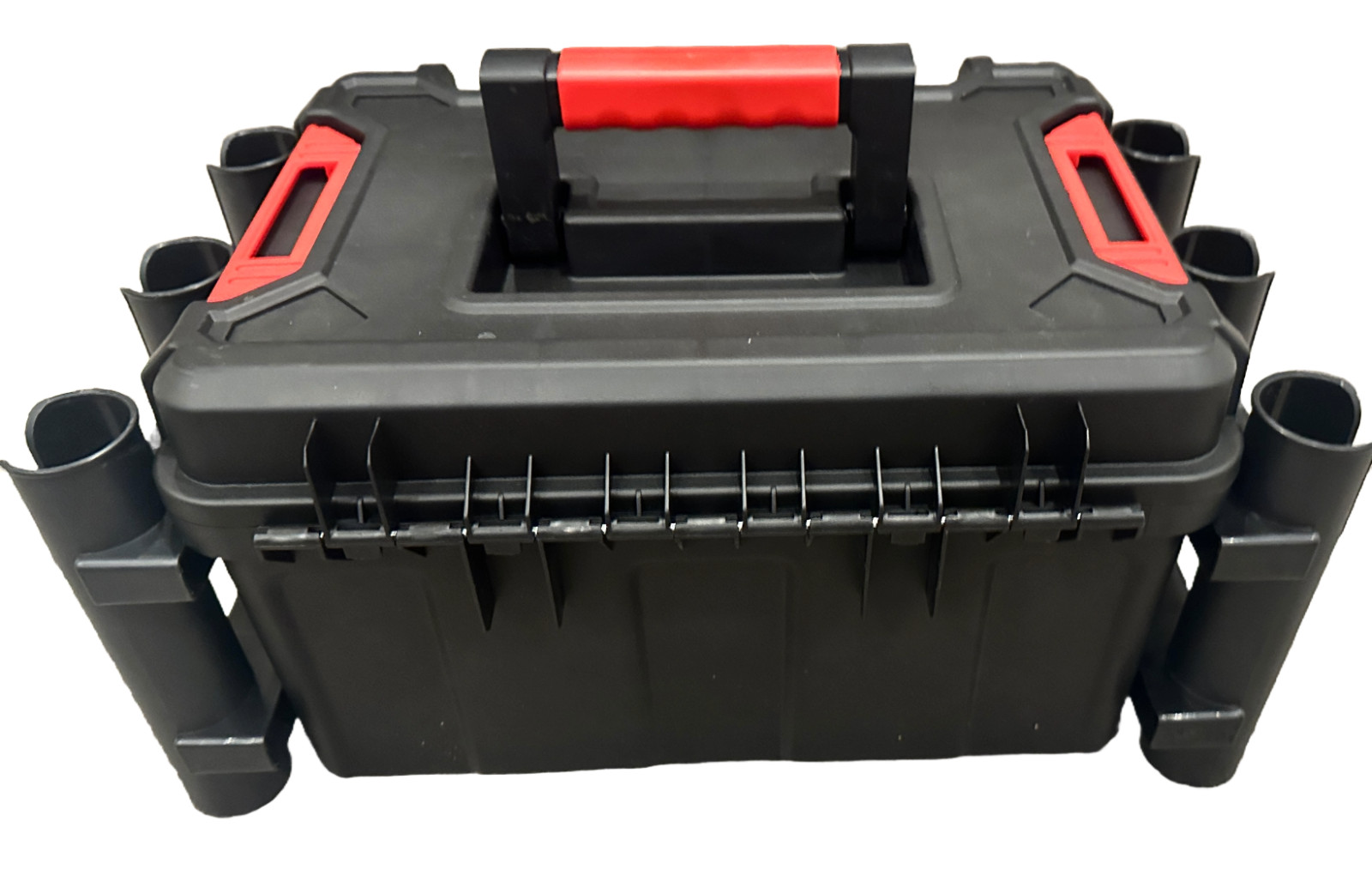 Kayak Fishing Crate -6 Integrated Rod Pole Holders, Tackle Box Storage, Lockable