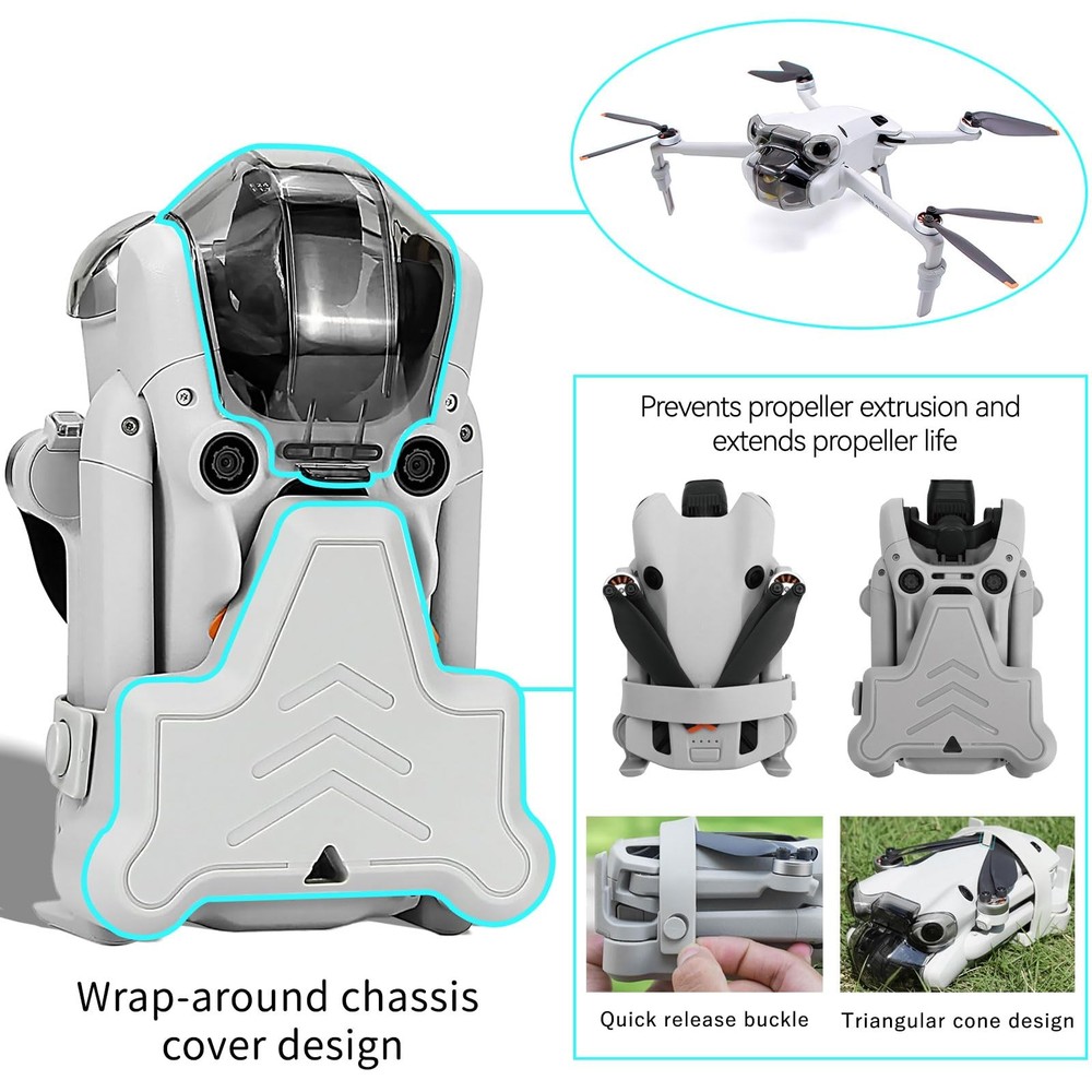 Craznick Mini 4 Pro Accessories Bundle: with Propellers Blades Guard Landing...