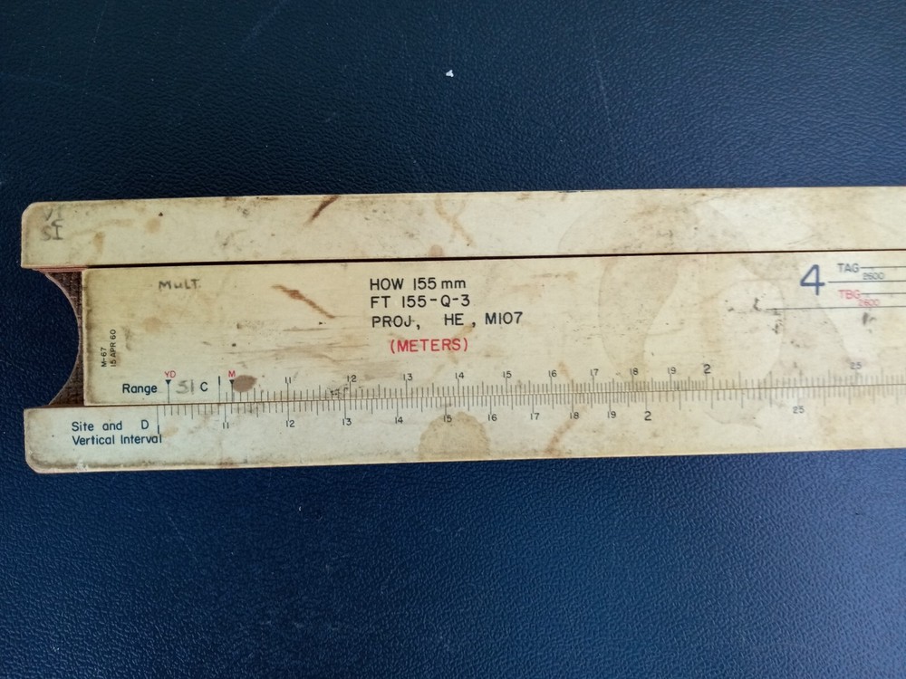VINTAGE SLIDE RULE RULER GRAPHICAL SITE ~ TRL7#46