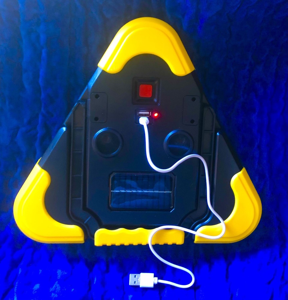 Hurry-bolt multi-function 11” Cob Work Light,5 Mode,solar or usb Charge, w Stand