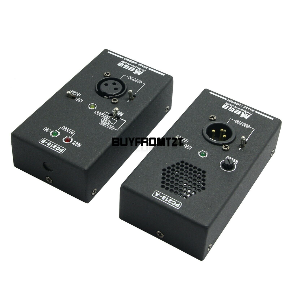 PC218 Phase Polarity Tester Checker Detector Speaker Microphone Sound Testing