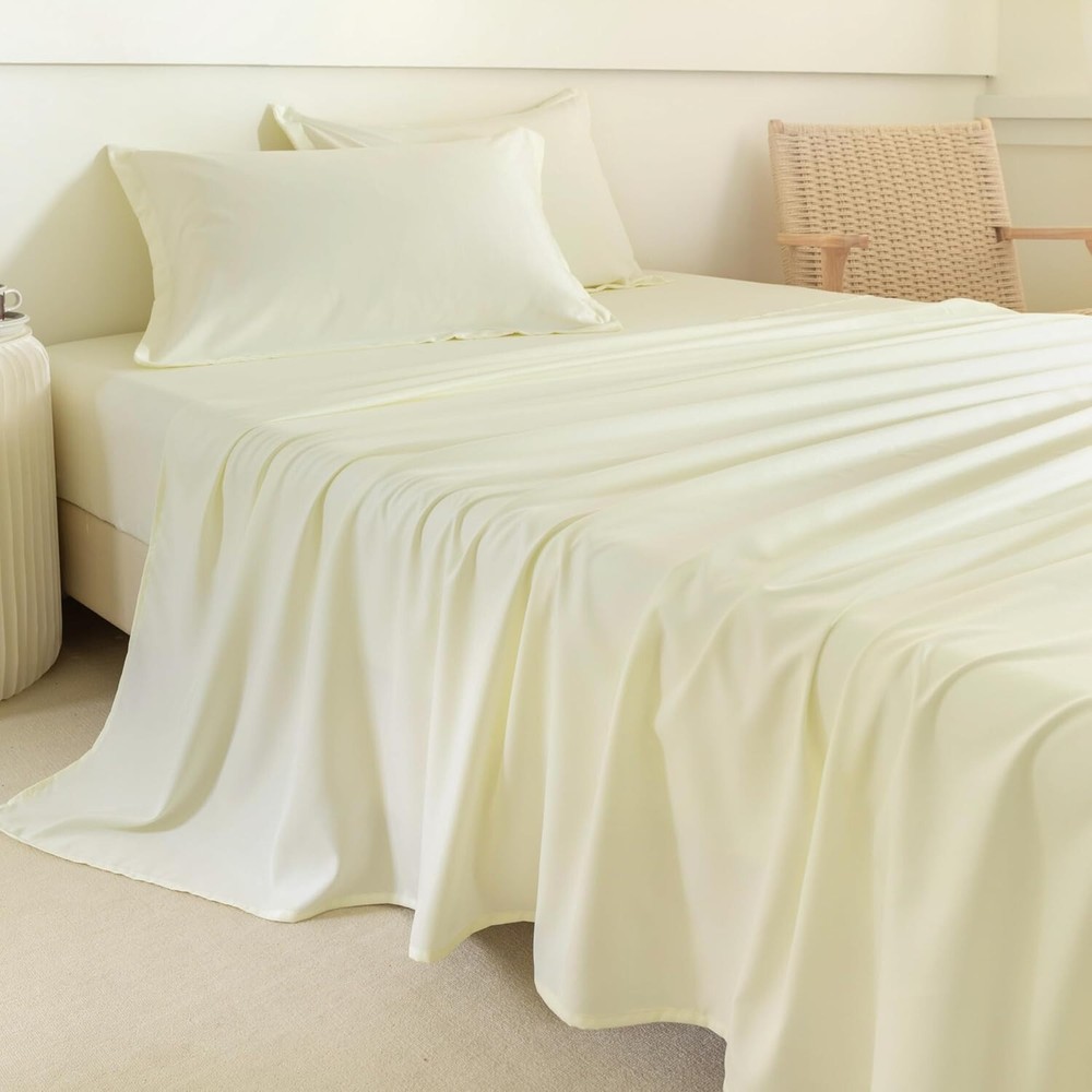 4PC Queen Bed Sheets Deep Pocket 16 Soft Cooling Hotel Luxury Bedding
