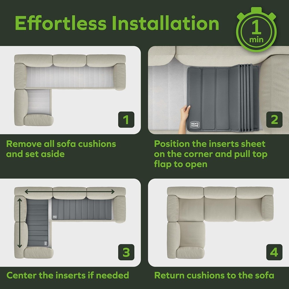 400 LB Capacity Couch Cushion Support - Easy Installation