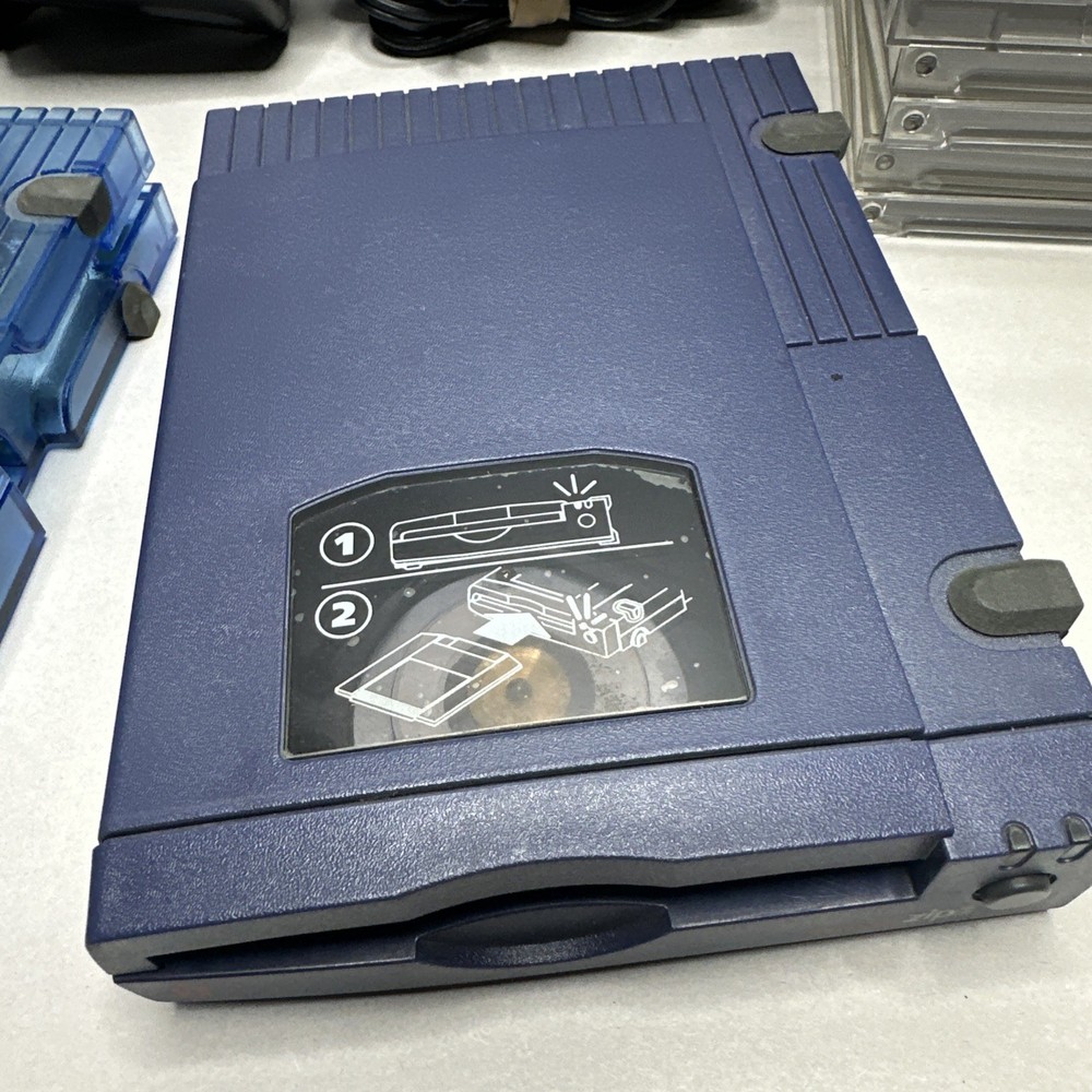 Iomega Zip 100 USB Drive Tested + 38 Disks + Parallel Drive Bundle w/ Cables