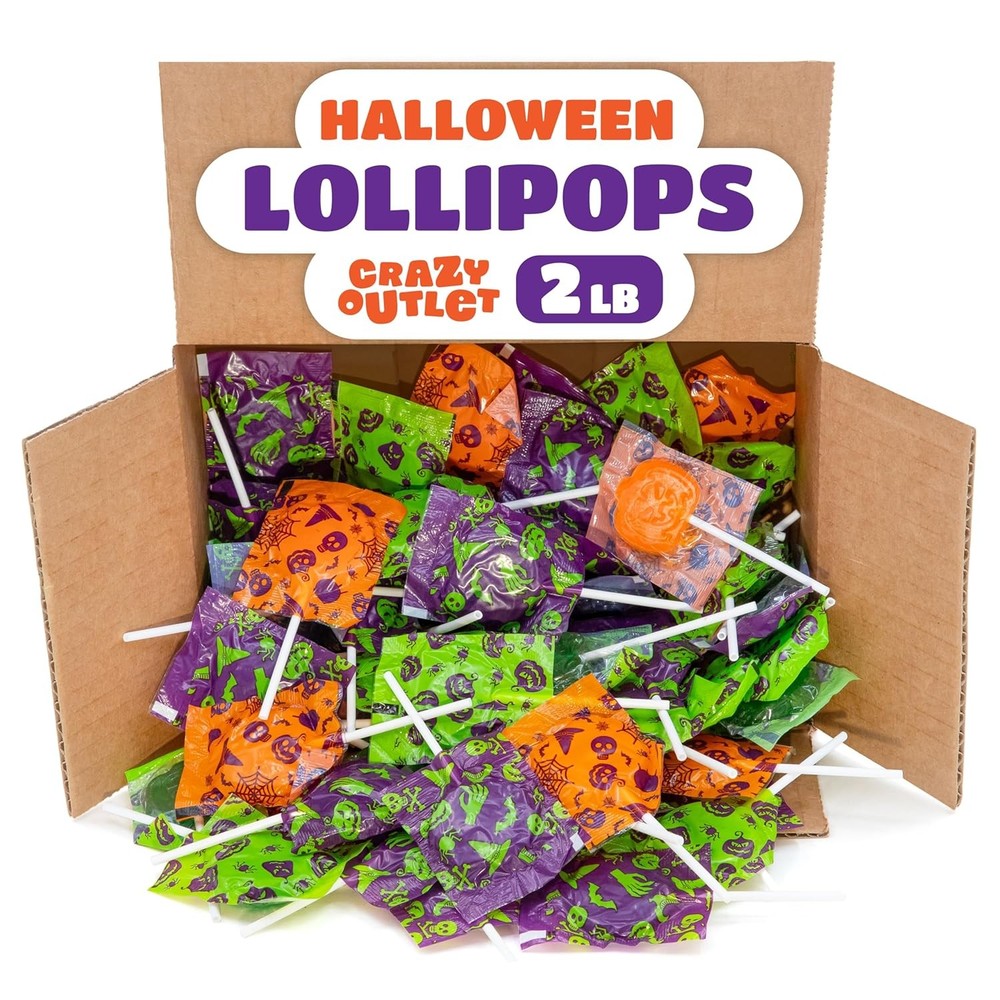 Halloween Lollipops - 2 Pound Box - Halloween Candy Bulk
