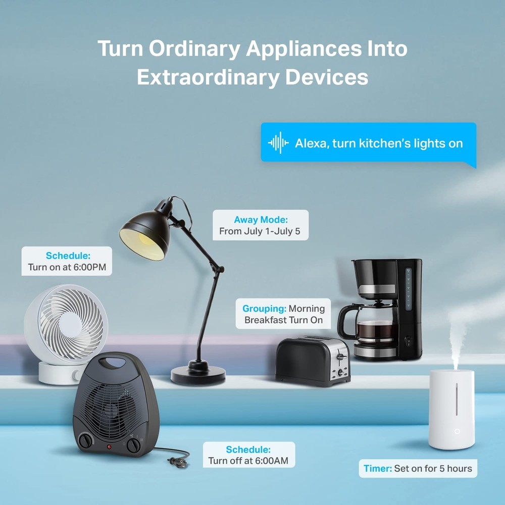 Smart Plug Ultra Mini 15A WiFi Alexa Google