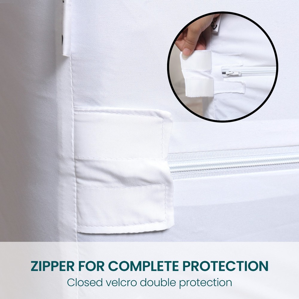 Mattress Encasement Waterproof Protector Zippered Deep Pocket Bed Bug Protector