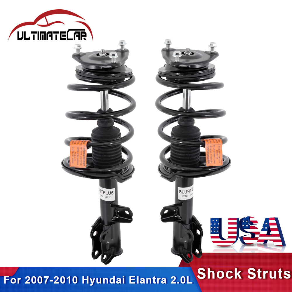 Pair Front Complete Shock Struts Absorber Assembly For 2007-2010 Hyundai Elantra