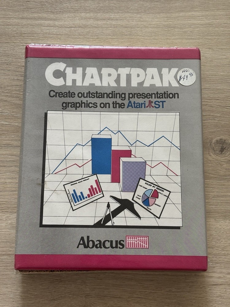 NEW Vintage Computer Software For Atari ST Chartpak By Abacus Software SEALED