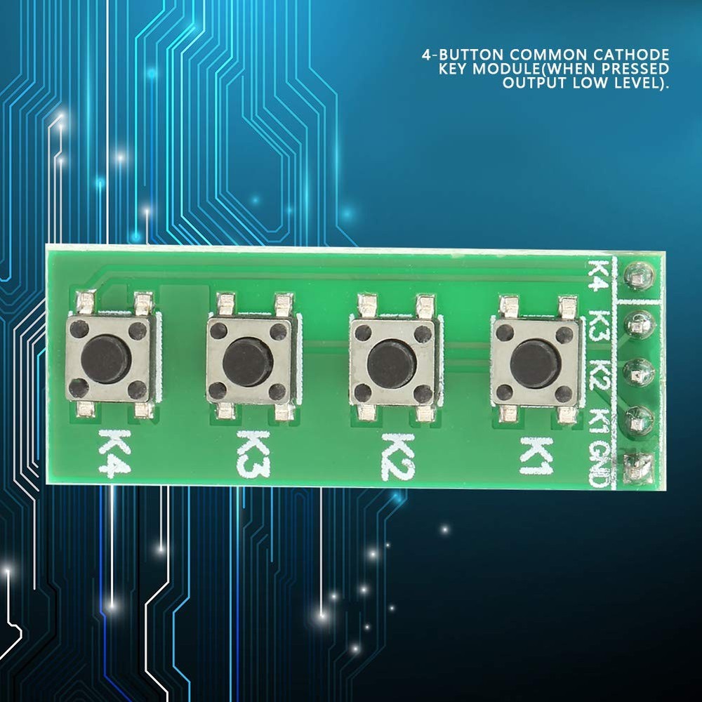 4 Key Push Button Switch Module, Keyboard Board, DIY KIT, Arduino, ESP32