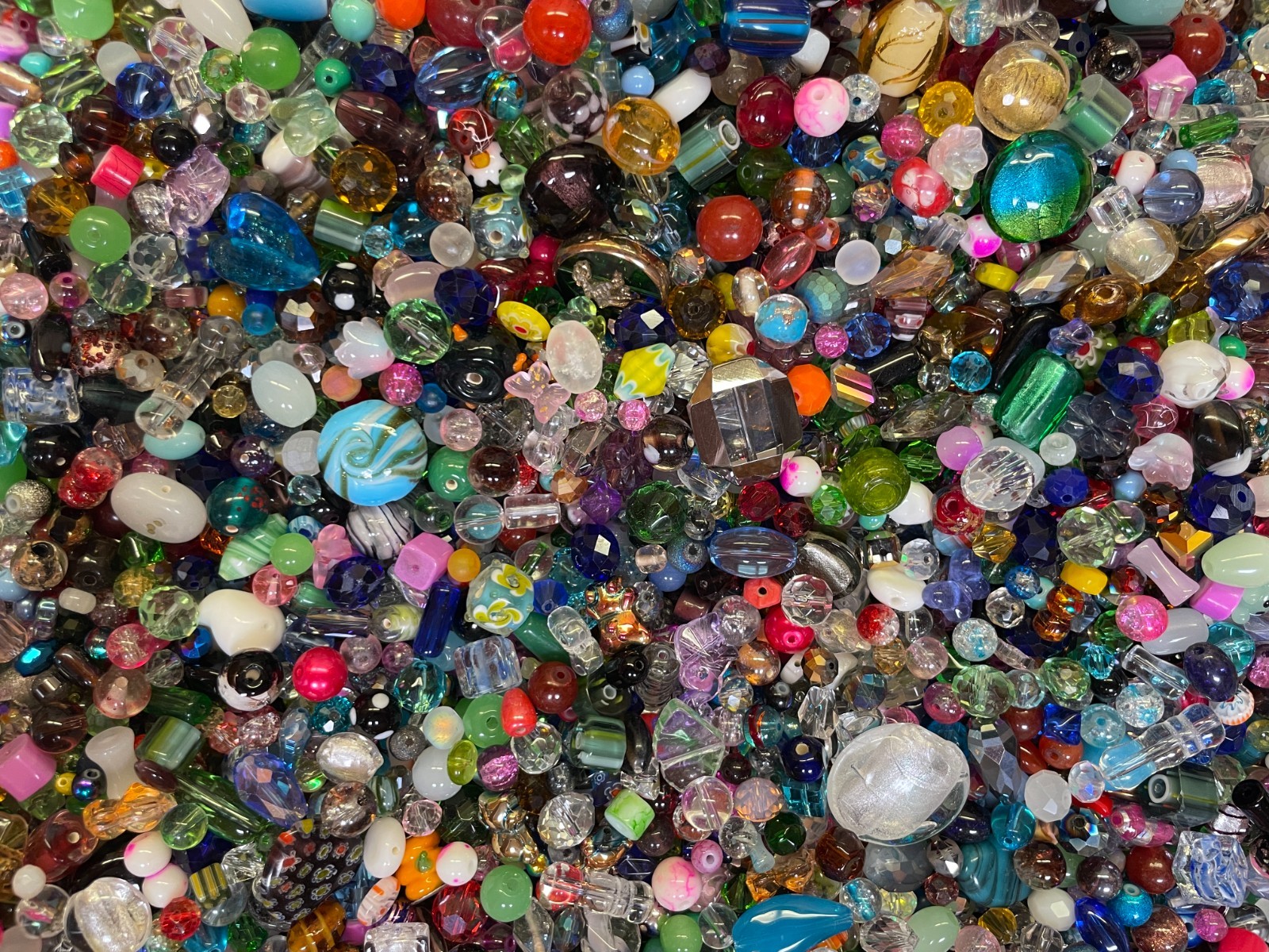 *~200~💕Piece Glass Loose Beads*7oz+ Bulk Mixed Lot #2 Craft Jewelry!!!😀*